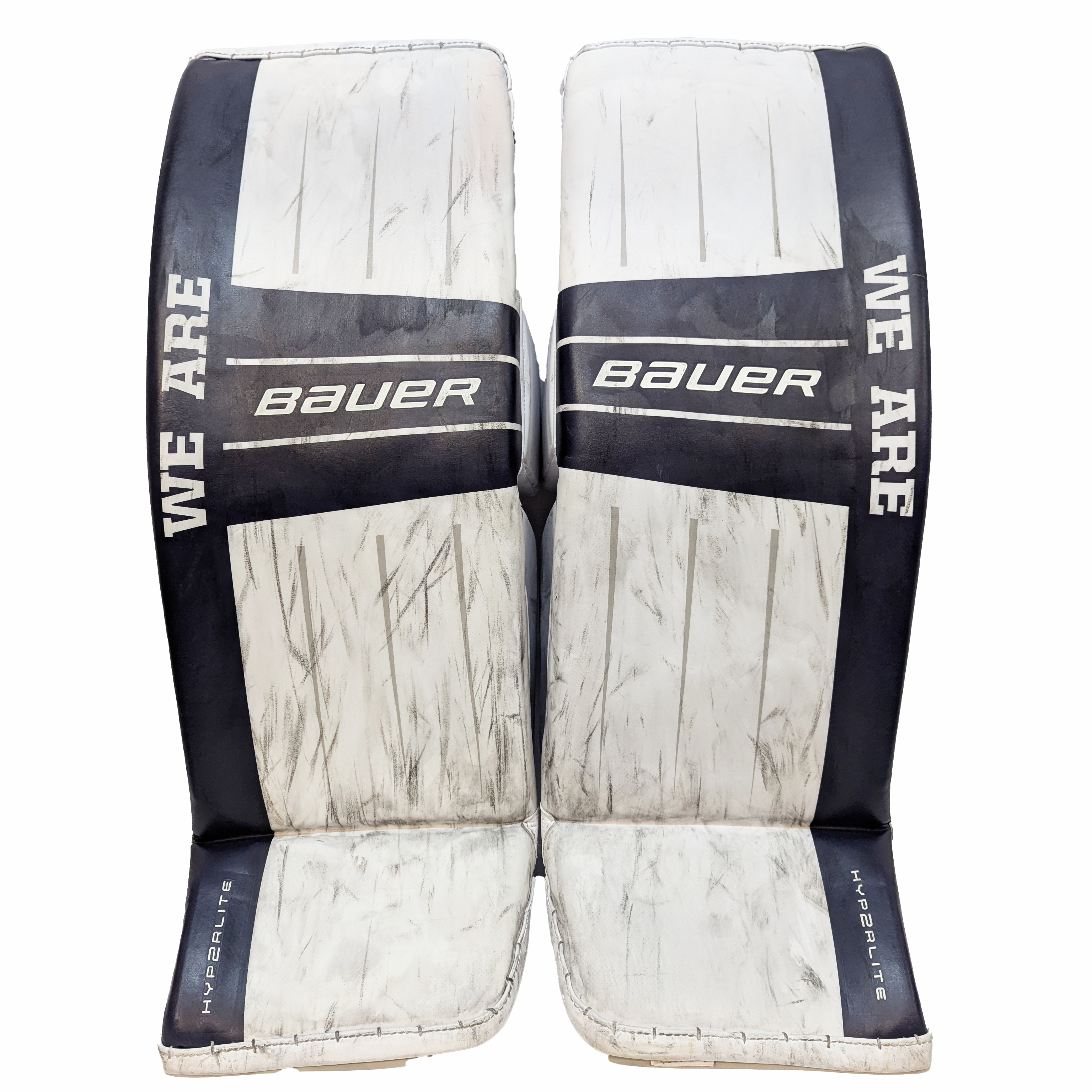 Bauer Vapor Hyperlite 2 - Jambières de gardien Pro d'occasion (bleu marine/blanc)